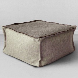 Пуфик столик Лофт Бежево-коричневый, мебельная ткань