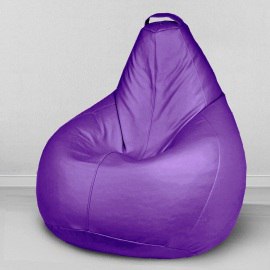Кресло-мешок груша Фиолетовый, размер XХХL-Стандарт, экокожа
