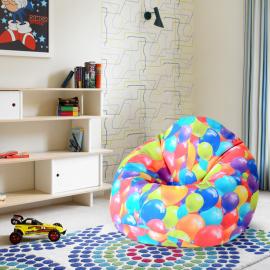 Кресло-мешок груша Kids Воздушные шары, размер M, мебельный хлопок 2