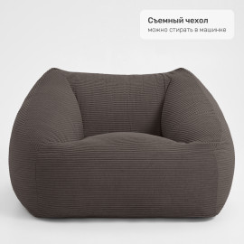 Бескаркасное кресло Нова Шоколадный графит, размер 5XL, вельвет 4 Бескаркасное кресло Нова Шоколадный графит, размер 5XL, вельвет 4