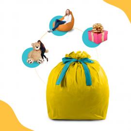 Подарочный упаковочный мешок цвет желтый для кресла-мешка размера Компакт 1