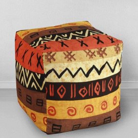 Пуфик-кубик Африка, мебельный хлопок