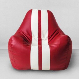 Кресло-мешок Спортбэг Красный, экокожа