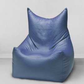 Кресло-мешок Трон Синий, размер XXХL, экокожа