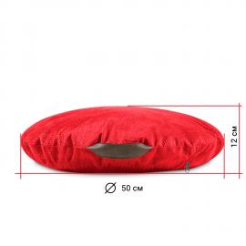 Подушка на пол Сидушка Красная, мебельная ткань 6