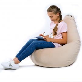 Кресло-мешок груша Латте, размер XL-Компакт, мебельный велюр 7