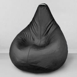 Чехол для кресла мешка Черный, размер Компакт, экокожа