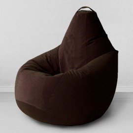 Чехол для кресла мешка Темный шоколад, размер Компакт, мебельная ткань