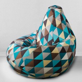 Чехол для кресла мешка Ромб, размер Комфорт, мебельный хлопок 0