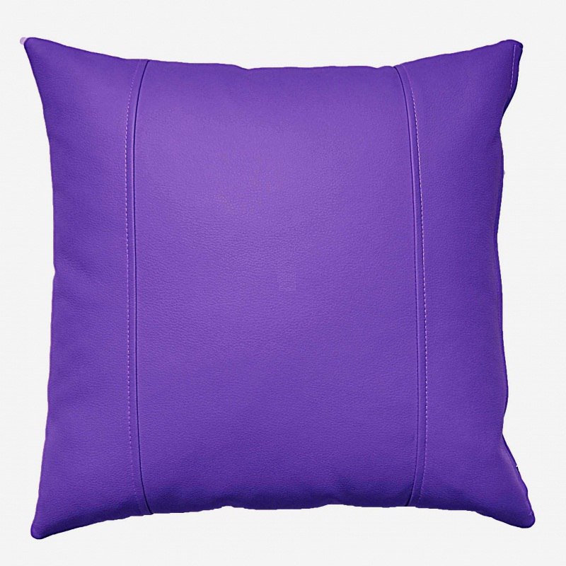Декоративная подушка Фиолетовая, экокожа