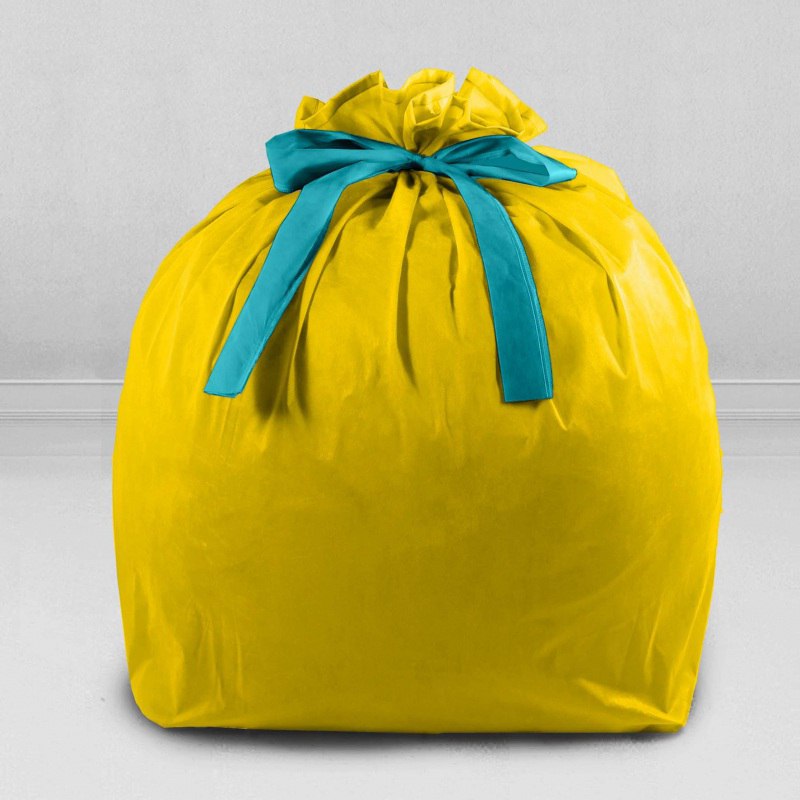 Подарочный упаковочный мешок цвет желтый для кресла-мешка размера XXL-Миди