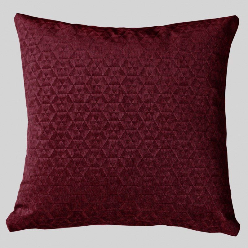 Чехол для Декоративной подушки Калейдоскоп бордо, мебельная ткань