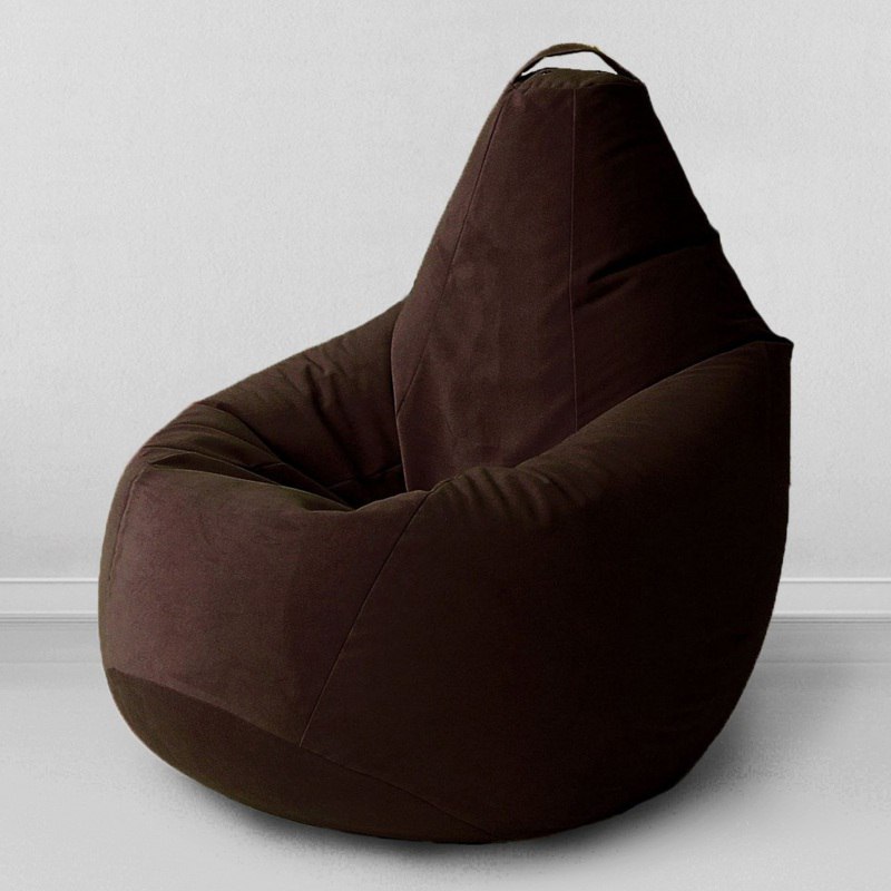 Чехол для кресла мешка Темный шоколад, размер Компакт, мебельная ткань