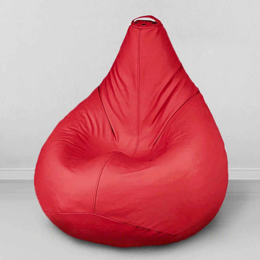 Чехол для кресла мешка Красный, размер Стандарт, экокожа